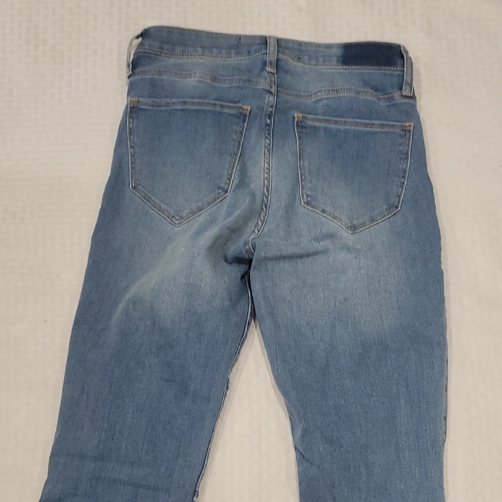 Hollester Denim Patchwork Retro Hippie Flare Jeans Sz 27 - Picture 9 of 14